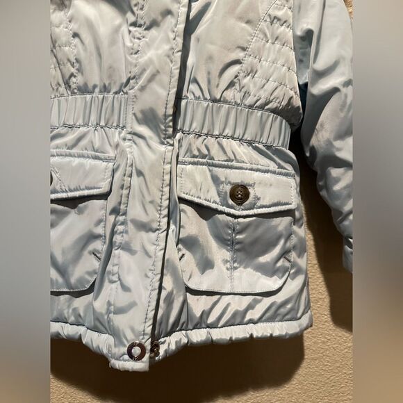 NWOT Jessica Simpson Baby Blue Pufder Jacket w/ Fauk Fur Hood Size 3T - Picture 4 of 13